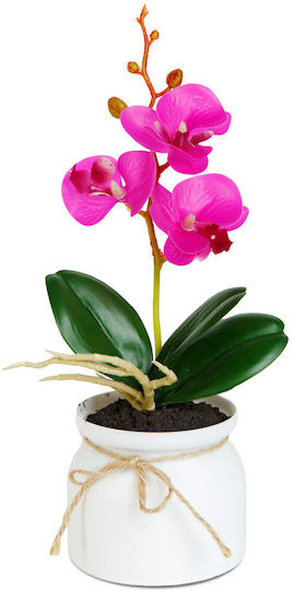 Decorative Artificial Orchid In Pot Natural Look 32.5 Cm