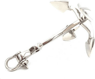 Metallische Anker Maritime Tischdekoration 20 cm Metallische Anker Maritime Tischdekoration 20 cm