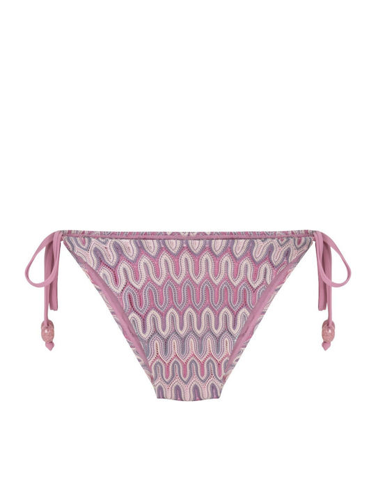Bikini Slip Cu Dantelă Roz