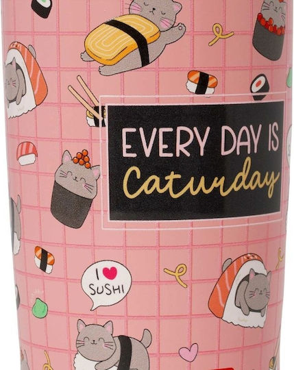 Sushi Cat Thermos Glass Stainless Steel / Plastic 275ml Legami