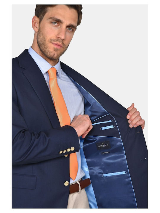 Winter Men’s Suit Jacket with Regular Fit Navy