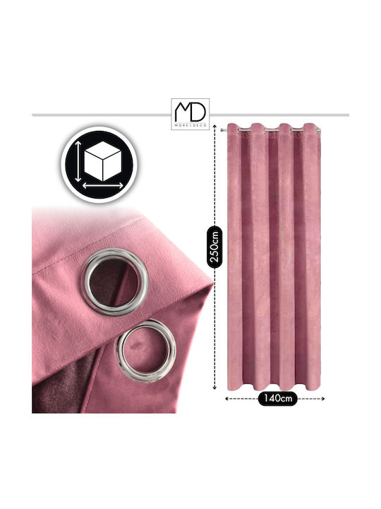 More&Deco Vorhang mit Grommets Dusty Pink 140x250cm