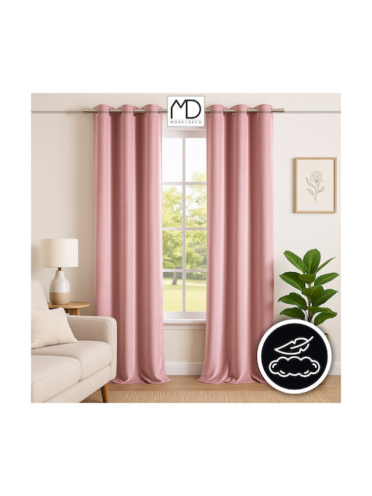 More&Deco Vorhang mit Grommets Dusty Pink 140x250cm