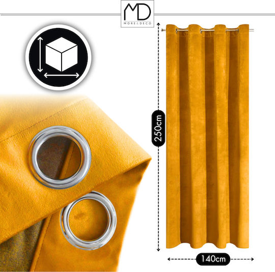More&Deco Κουρτίνα Συσκότισης με Τρουκς More&deco 140x250εκ.