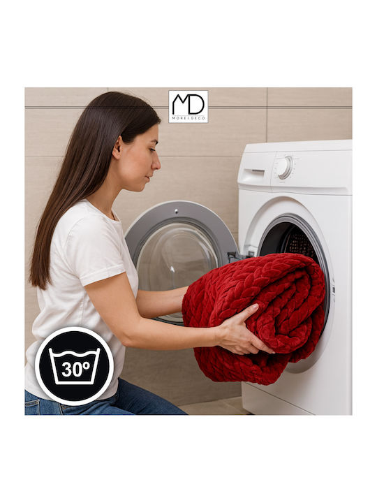 More&Deco Double Blanket 200x220cm Red