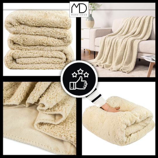 More&Deco Διπλή 200x220εκ. Beige