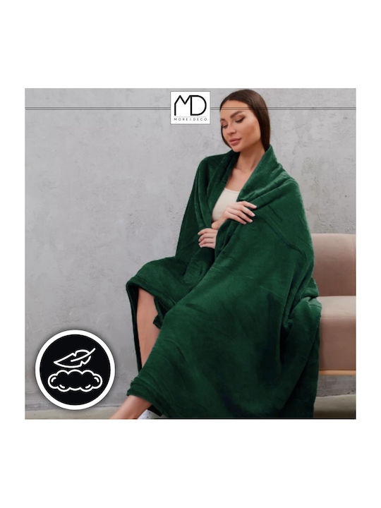 More&Deco Κουβέρτα Διπλή 200x220εκ. Green
