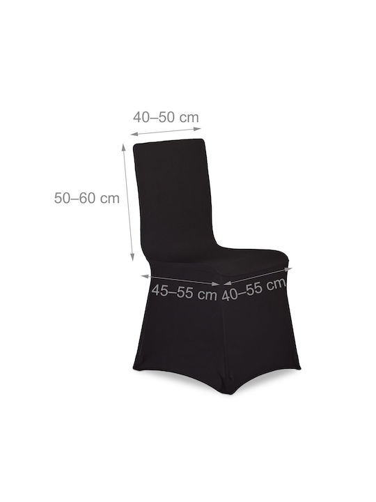 Relaxdays Husă Elastică Pentru Scaun Neagră 100x57cm 4 Bucăți