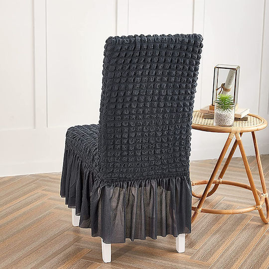 Rebeka Home Ελαστικό Κάλυμμα Καρέκλας Anthracite 6τμχ