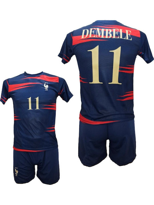 Kids Football Set Dembele France National Team Blue Red 63-9659