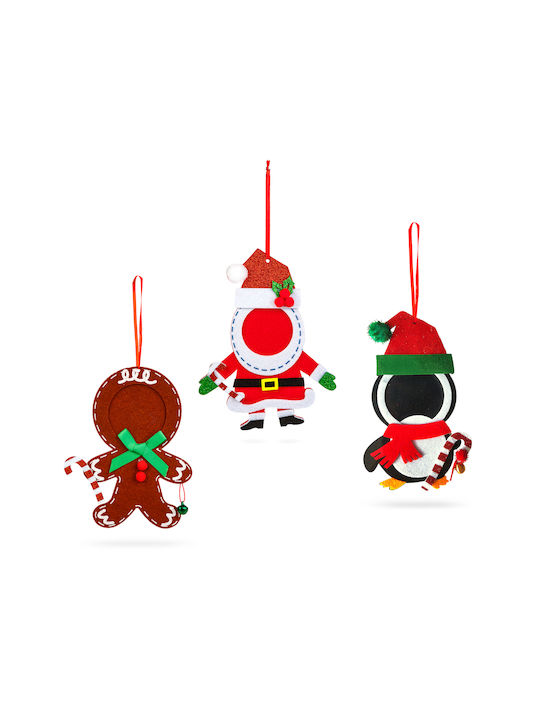 Ornament Suspendat De Crăciun Din Fetru Clopot Om De Turtă Dulce Moș Crăciun Pinguin Model 13x17 Cm