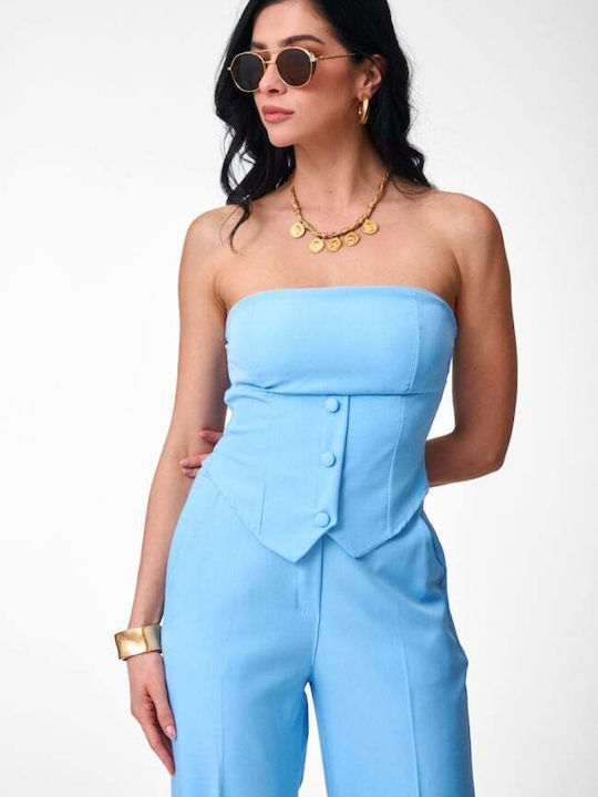 Women's Light Blue Set with Trousers