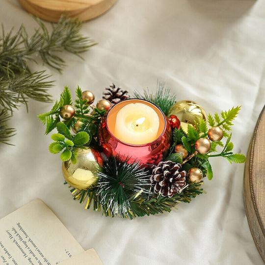 Alista Home Christmas Plastic Red Candle 12x12cm