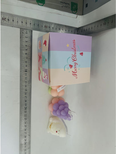 Alista Home Χριστουγεννιάτικο Κερί Μωβ 11x11εκ. 3τμχ