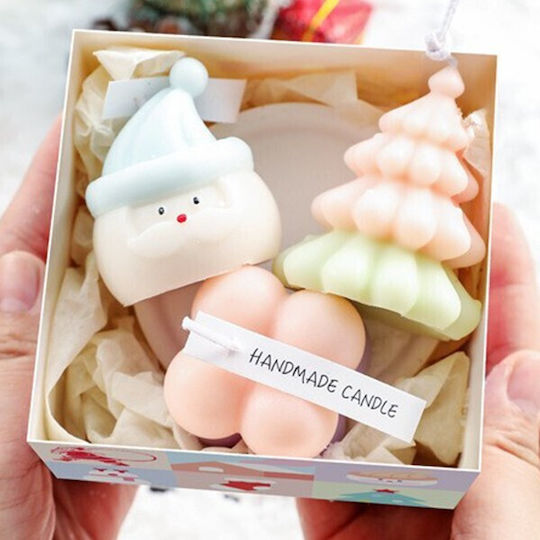 Alista Home Christmas Candle Pink 11x11cm 3 Pieces