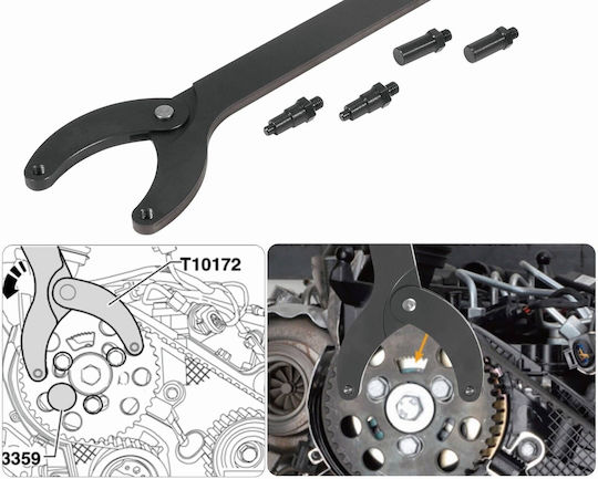 Adjustable Wrench Tool Locking Timing Shaft Pulleys Audi Vw