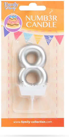 Cake Candles Number 8 Size 6x3 Cm