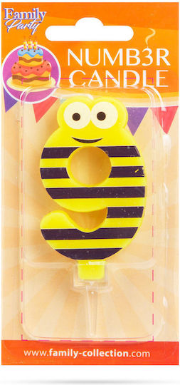 Cake Candle Size 7x4 Cm Number 9 Decoration Party