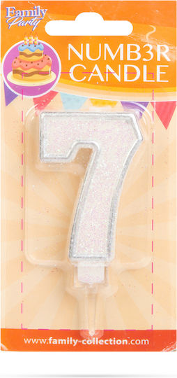 Cake Candles Number 7 Size 6.5x4 Cm