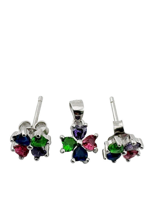 Alista Home Schmuckset mit Ohrringen & Anhänger aus Silber mit Steinen
