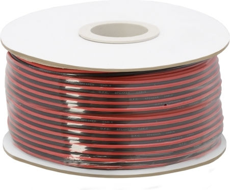 Set 100 Ofc Speaker Cables 2x0.15 Mm 100m Red Black Audio Flexible Speakers Audio Systems