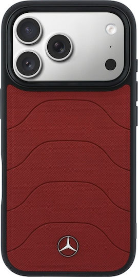 Mercedes-Benz Mercedes-Benz Handyhülle Umschlag Rückseite Leder mit Nackenriemen Rote (iPhone 17 Pro Max)