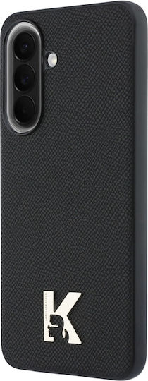 Karl Lagerfeld Logo Rückseite Umschlag Synthetisches Leder Schwarz (Galaxy A37)