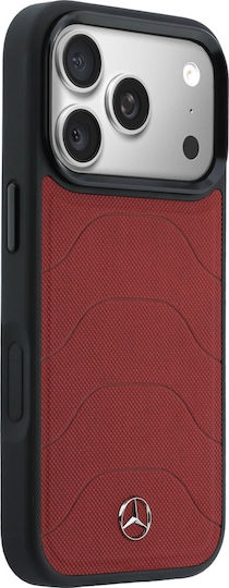 Mercedes-Benz Mercedes-Benz Handyhülle Umschlag Rückseite Leder mit Nackenriemen Rote (iPhone 17 Pro Max)