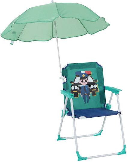 Relaxdays Детски Плажен Стол Бял 51.5x36x37.5см