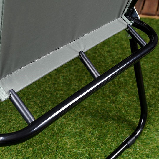 Vilde Scaun De Plajă Gri 54x44.5x72.5 Cm Set 2 Bucăți