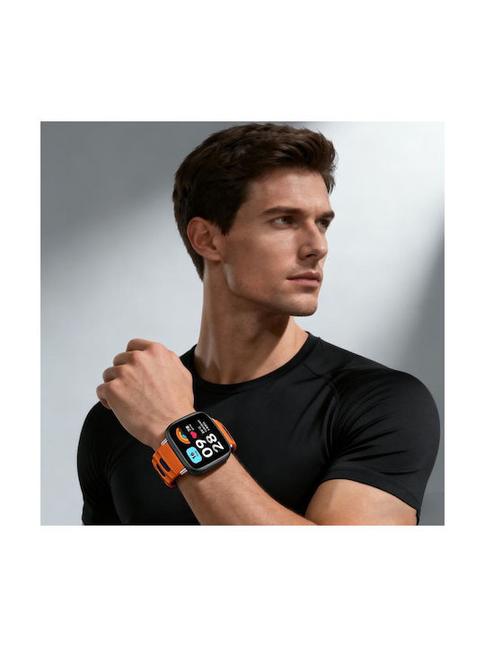 Xiaomi Band 9 Pro Redmi Watch 6 5 Xdfind Flat-head Dual-color Silicone Watch Band Blue Grey+black