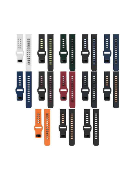 Redmi Watch 3 Active Watch 3 Lite Xdfind Flat-head Dual-color Silicone Watch Band Orange+black