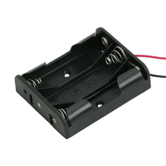 Set 10 Suporturi Pentru Baterii 3 X AA Fire 12 Cm Suport Plastic Pentru Baterii AA Culoare Neagră Set 10 Bucăți