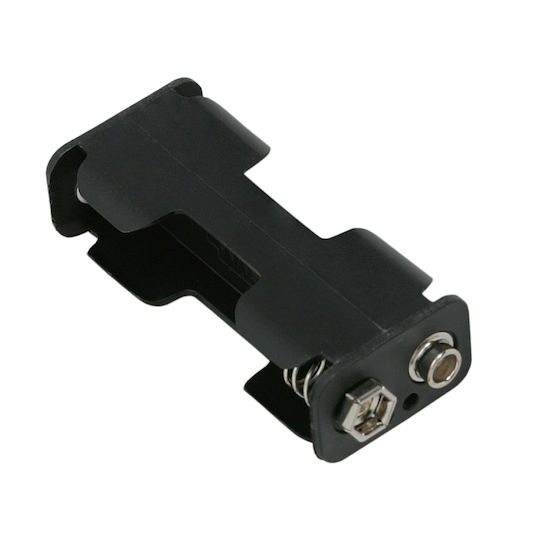 Set 10 Suporturi Pentru Baterii 2 X AA Conexiune 9V Plastic Suport Baterii AA Culoare Neagră Set 10 Bucăți