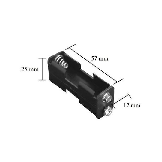 Set 10 Suporturi Pentru Baterii 2 X AA Conexiune 9V Plastic Suport Baterii AA Culoare Neagră Set 10 Bucăți