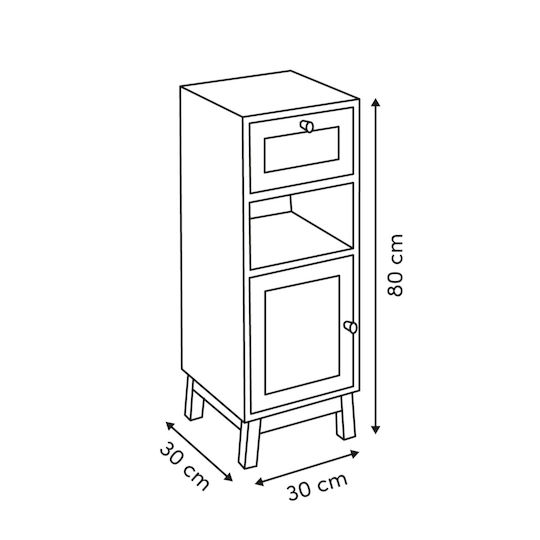 5Five Bathroom Floor Column Cabinet L30xD30xH80cm Brown
