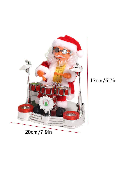 Dekorativer Weihnachtsmann mit Musikalisch Roter 20x17cm