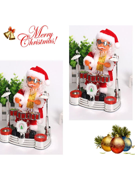 Dekorativer Weihnachtsmann mit Musikalisch Roter 20x17cm