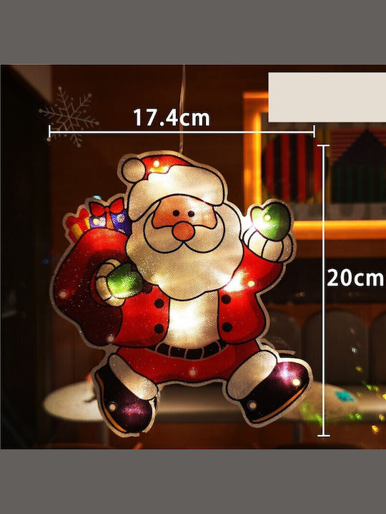 Beleuchteter Dekorations-Weihnachtsmann Batteriebetriebene Weiße Glas 22cm