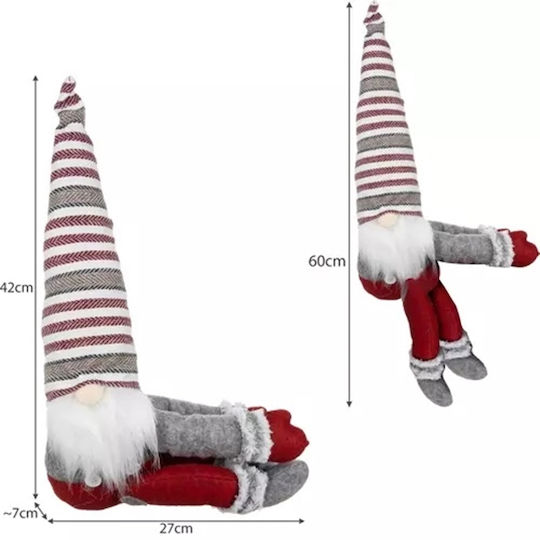 Decorative Red Fabric Christmas Santa 42x27x7cm