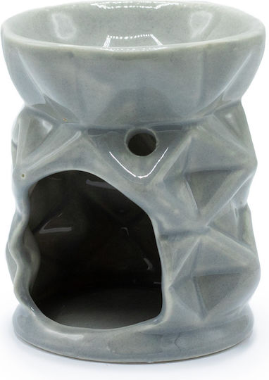 Parfumier Ceramic Cu Design Geometric În Culoare Gri Geometric 9cm