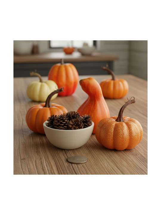 Autumn Pumpkin Decoration 10x8 Cm 6 Models Warm Colors Orange Red White