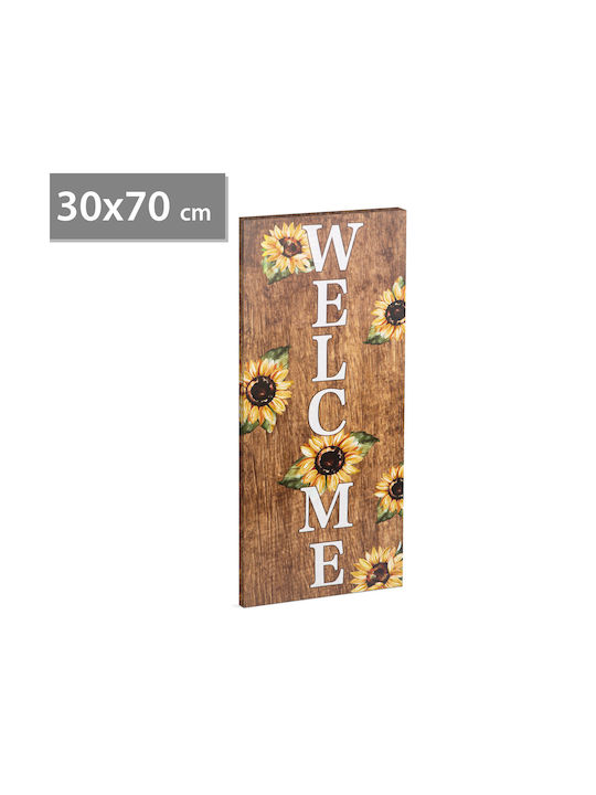 Led Welcome Painting 70 X 30 Cm Wall Decor Warm White Light 2 X Aa Batteries