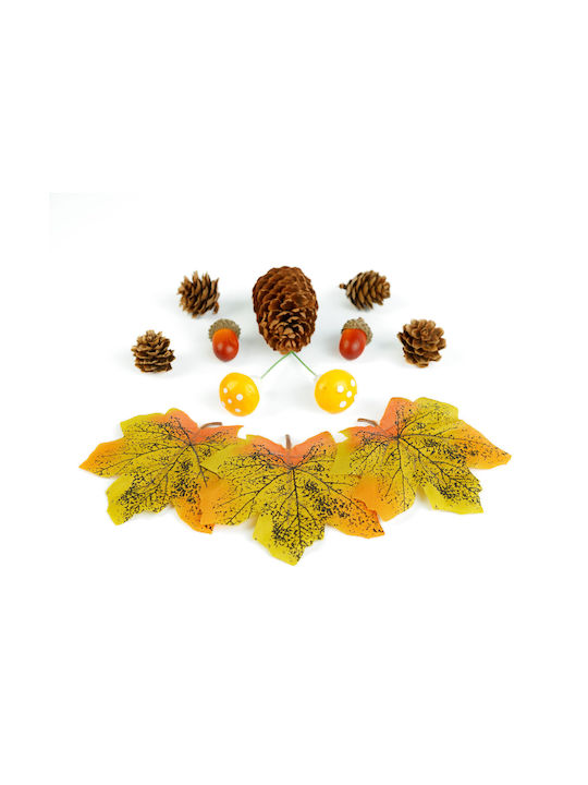 Autumn Decoration Set Leaves Cones Pumpkin 4 Designs