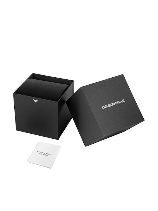 Emporio Armani Explorer Herrenuhr Solar mit rostfreiem Stahlarmband Schwarz/Silber