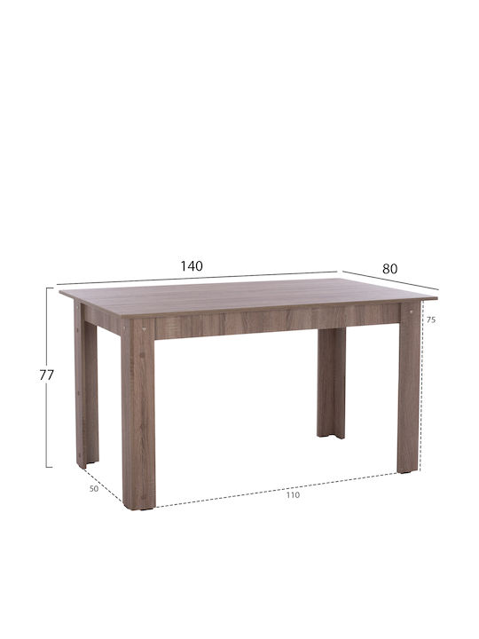 Esszimmermöbel-Set Sonama Mit 4 Stücken 140x80cm