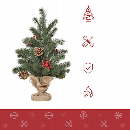 Mini Künstliche Weihnachtsdekorationen mit Bäumen 55 Zweige 50 cm Pako 830-386