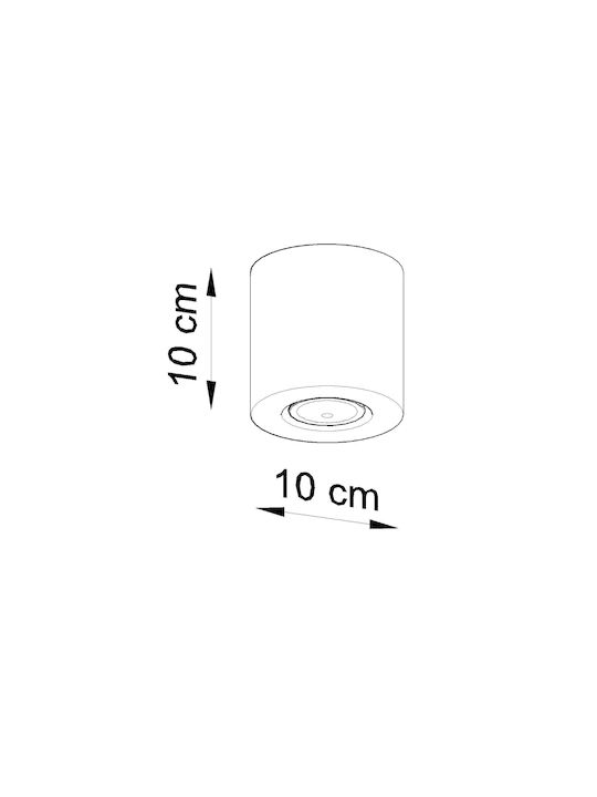 Sollux Φωτιστικό Οροφής Orbis 1 Ξύλο 1xgu10/40w