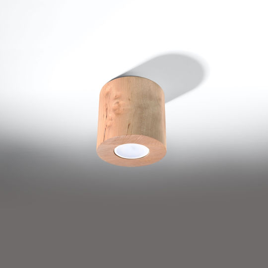 Sollux Φωτιστικό Οροφής Orbis 1 Ξύλο 1xgu10/40w