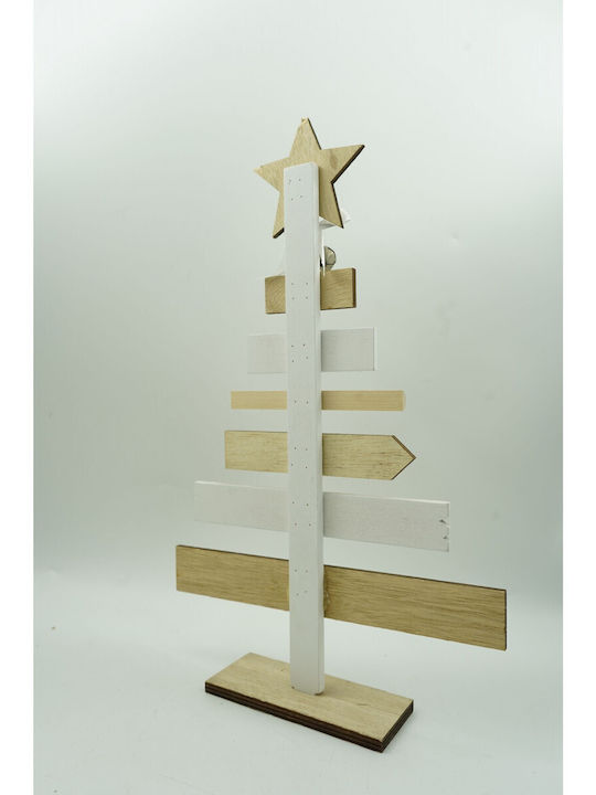 Mesaje De Crăciun Pentru Decor De Masă Împodobit Crem-Alb Din Lemn 22,5 Cm X 36 Cm Interior Alista Home